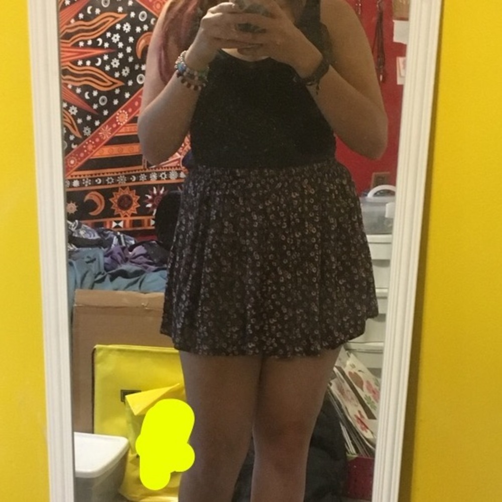 flower printed skirt